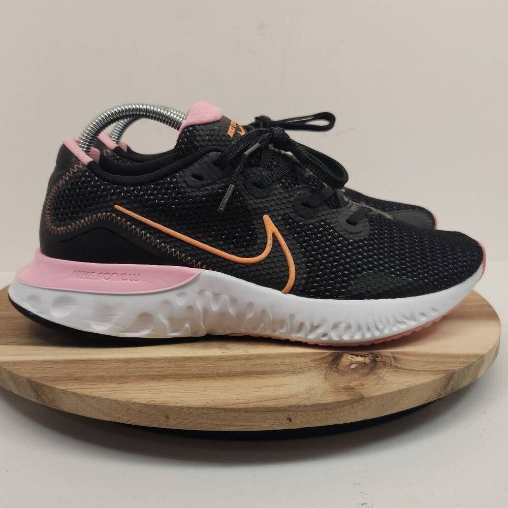 Nike Renew Run 'Orange Pulse' Women's Size 10 black white pink and orange
